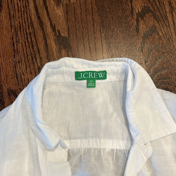J.Crew Beach Coverup Button Down in linen-cotton blend Size XS White - Picture 2 of 5